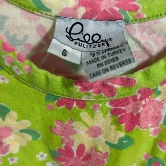 Lilly Pulitzer Other - Lilly‎ Pulitzer Girls Floral T-shirt Dress With Pockets Size 6